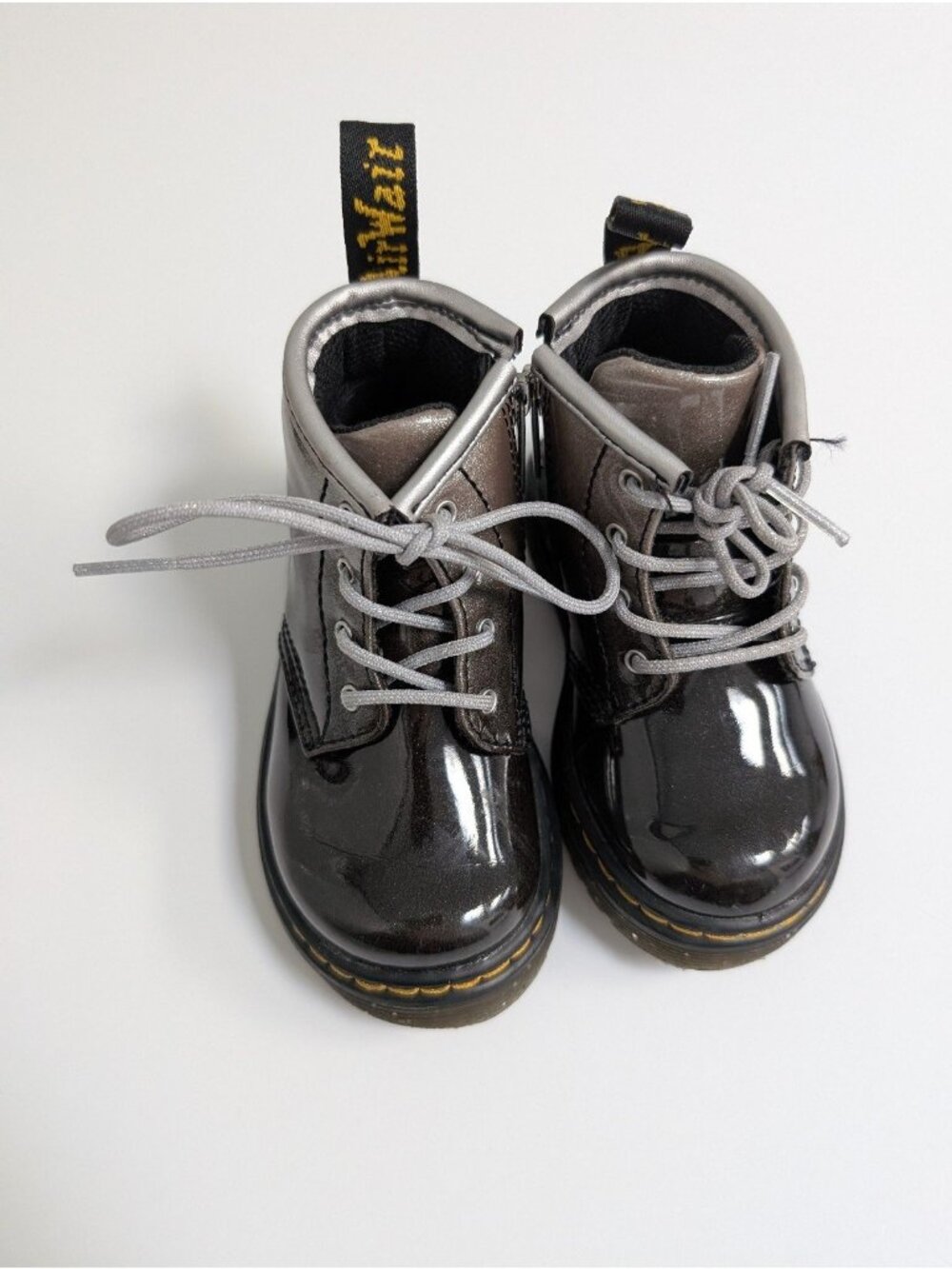Dr Martens Glitter Ombre Toddler Boots Black Grey US Size 6 Toddler